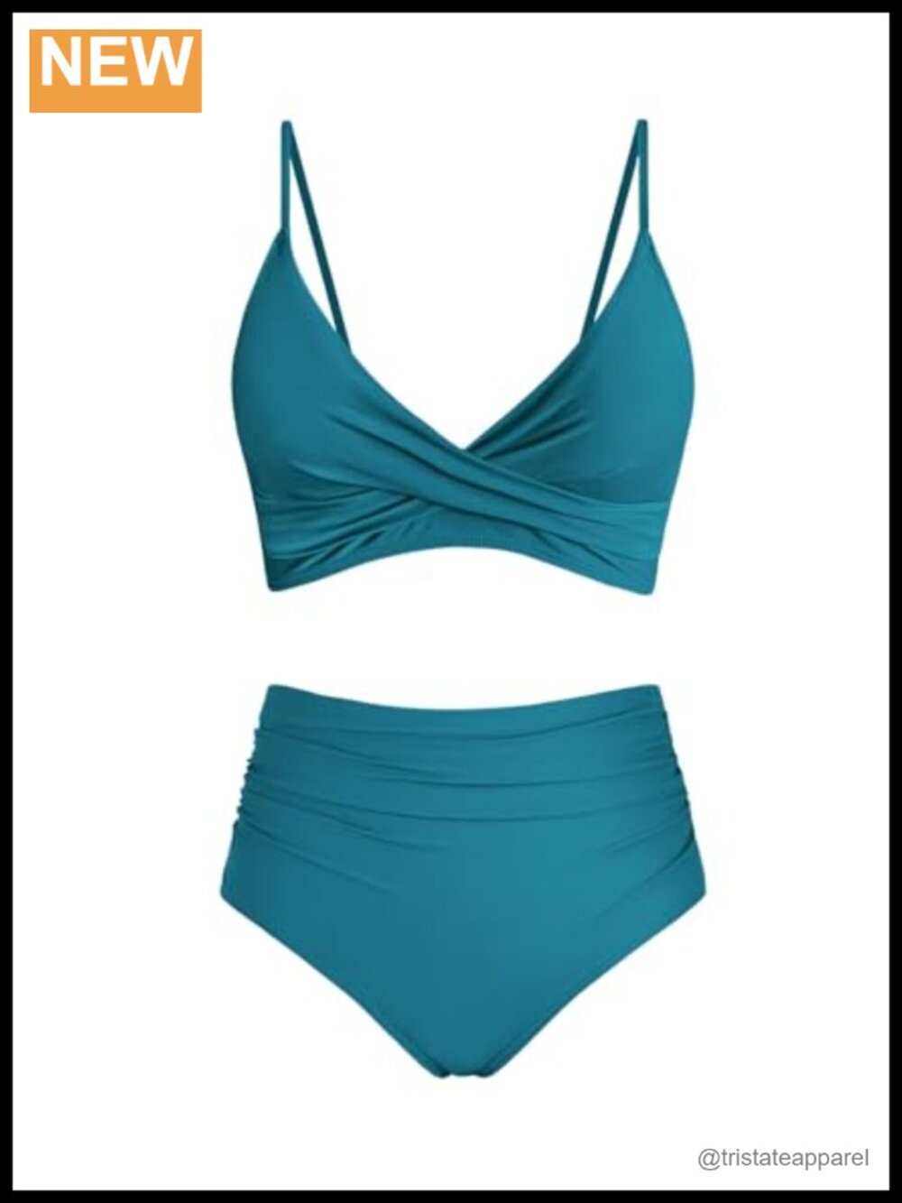 High Waisted Bikini Set Tummy Control Two Piece Swimsuit Push Up
